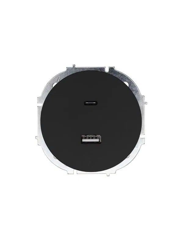Розетка 1-м СП OSEN TC+ USB разъем механизм черн. бархат LEZARD 743-4288-192TC