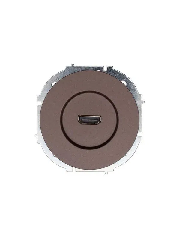Розетка HDMI 1-м СП OSEN механизм шоколад LEZARD 743-7388-203