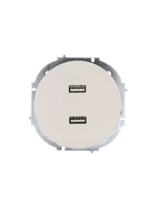 Розетка 2-м СП OSEN USB разъем механизм сл. кость LEZARD 743-9088-192