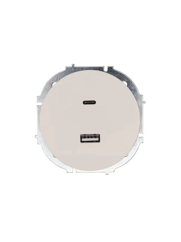 Розетка 1-м СП OSEN TC+ USB разъем механизм сл. кость LEZARD 743-9088-192TC