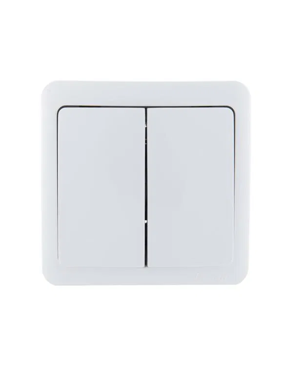 2位1路开关 Viola 10A IP20 白色 LEZARD 751-0200-101