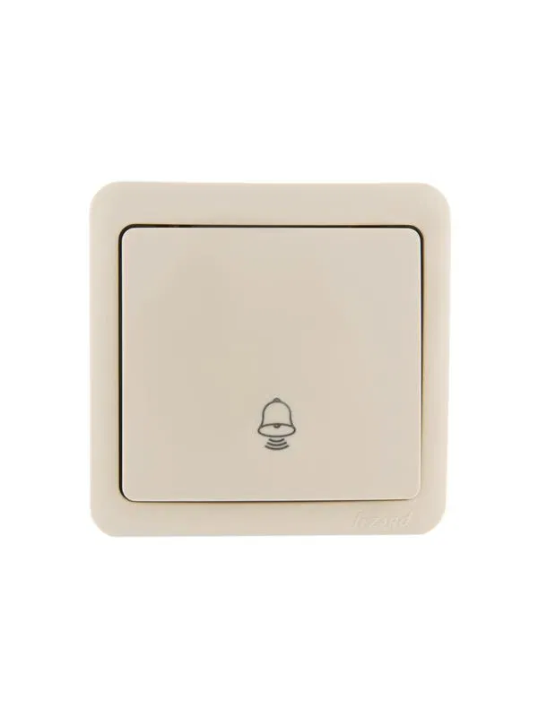 Кнопка звонка 1-кл. 1п ОП Viola 10А IP20 крем. LEZARD 751-0300-103