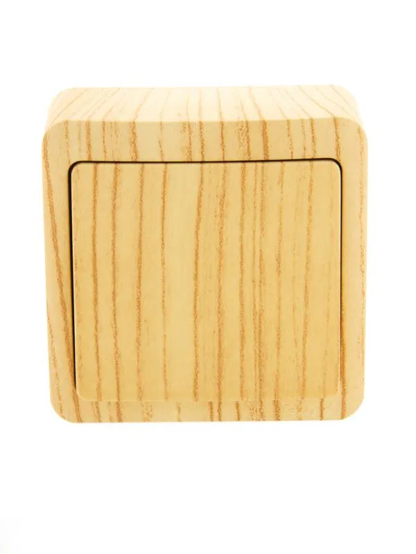 1-way 1-gang Switch OP Viola 10A IP20 bleached oak LEZARD 751-5200-100