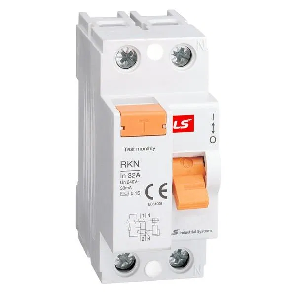 剩余电流动作保护器 1P+N 25A 30mA RKN-b 63AF A-TYPE NEW ROGY LS Electric 06220749R0