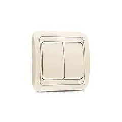 Выключатель 2-кл. СП Mimoza 10А IP20 крем./крем. Makel 25003