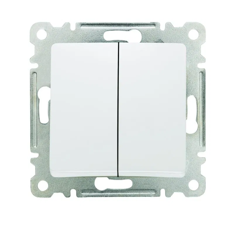 Выключатель 2-кл. СП Lillium IP20 механизм бел. Makel 30001003