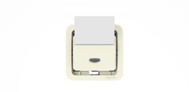Выключатель СП Mimoza 10А IP20 без вставки крем. Makel 32183