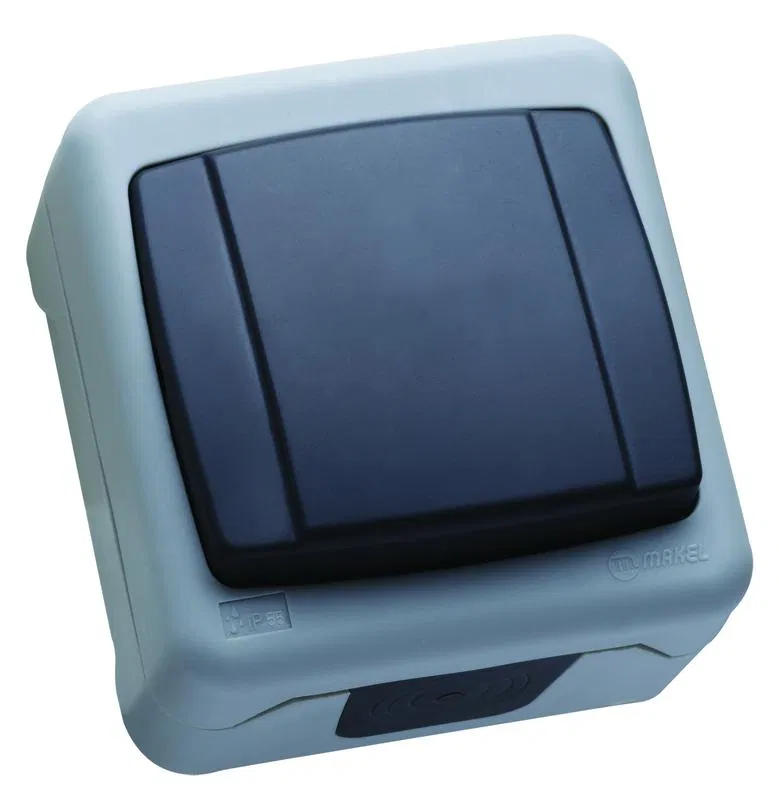 Выключатель 1-кл. IP44 с пружинным зажимом Makel 37064101