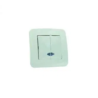 Выключатель 2-кл. СП Lillium N 10А IP20 с подсветкой бел. Makel 55023