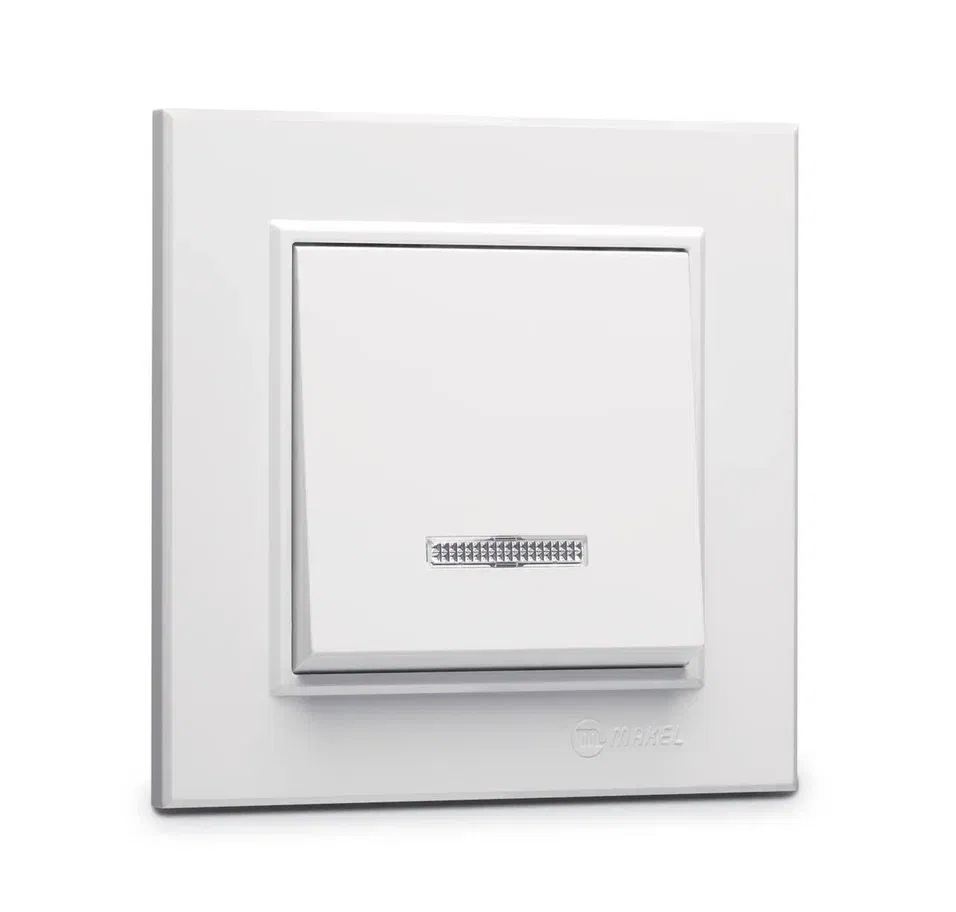 单极开关 SP Karea 10A IP20 带白光指示 Makel 56001021