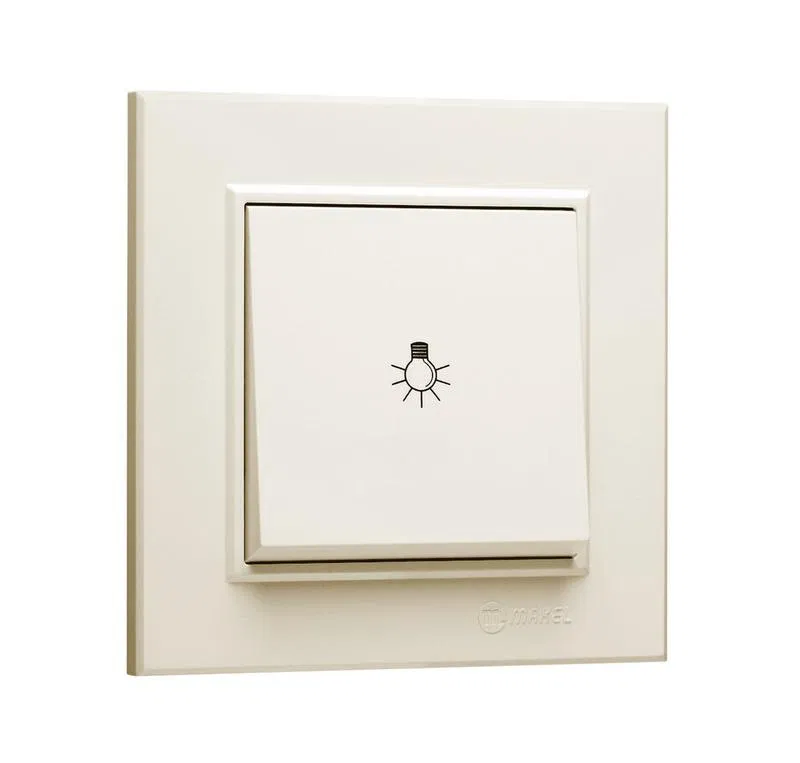 Кнопка таймера 1-кл. СП Karea 10А IP20 крем. Makel 56010004