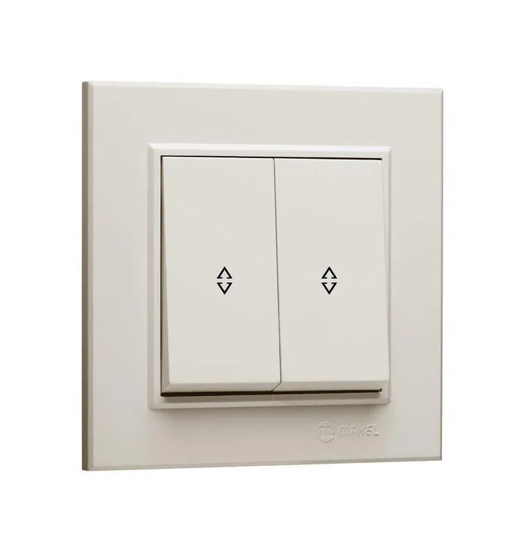 Переключатель 2-кл. СП Karea 10А IP20 крем. Makel 56010026