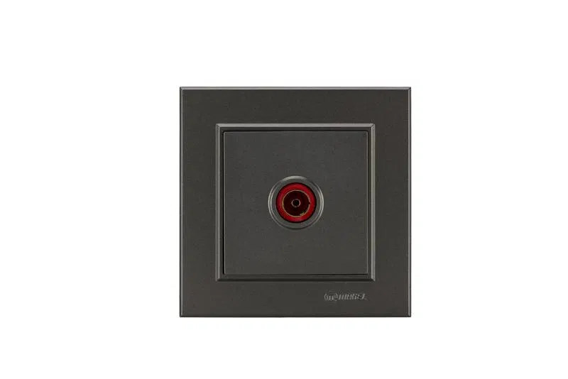 Розетка телевизионная оконцевая TV 1-м СП Karea IP20 4дБ дым. Makel 56050027
