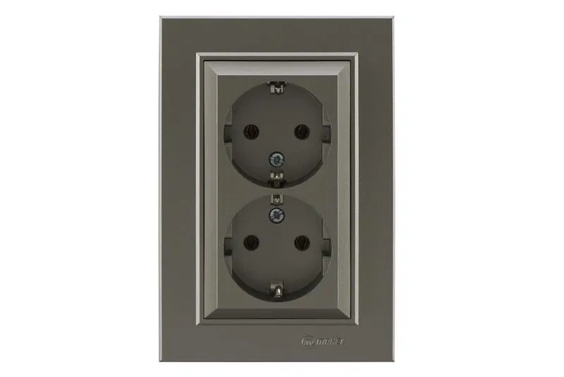 Розетка 2-я с/з СП (Новый дизайн) Karea 16А IP20 бел. Makel 56052057