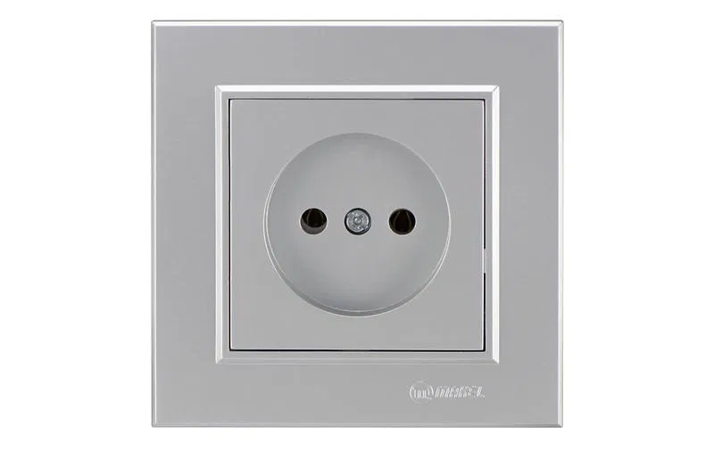 Розетка б/з СП Karea 16А IP20 серебр. керамика Makel 56065002