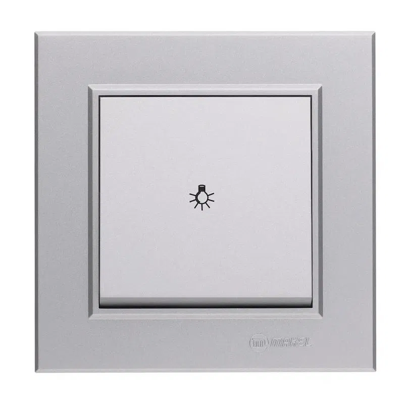 Кнопка таймера 1-кл. СП Karea 10А IP20 серебр. Makel 56065004