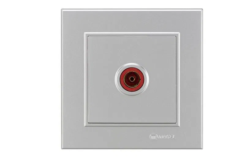 Розетка телевизионная оконцевая TV 1-м СП Karea IP20 4дБ серебр. Makel 56065027