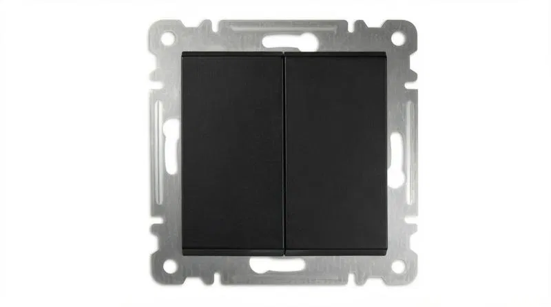 Выключатель 2-кл СП 10А IP20 250В механизм Karea черн. Makel 57054003
