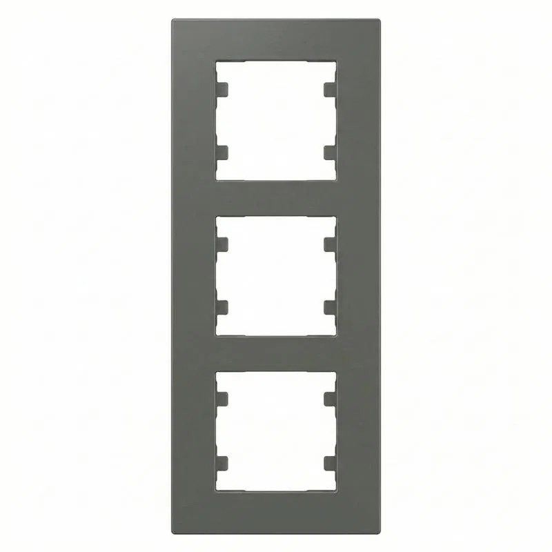 Рамка 3-м вертикальная Karea RIZZ дым. Makel 88050708