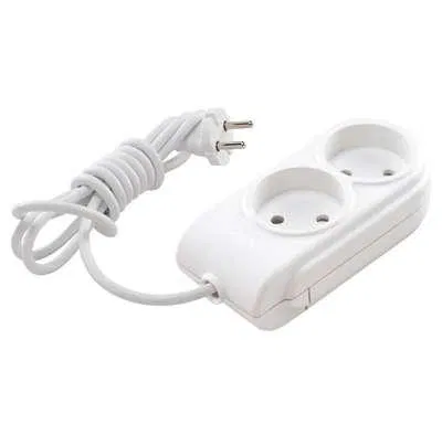 Удлинитель 2х15м без заземл. 10А IP20 защ. шторки Makel N2010091