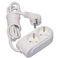 Extension cord 2x2m with grounding 16A IP20 shutter Makel N2210033