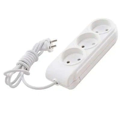 Extension cord 3x5m without grounding 10A IP20 shutter protection Makel N3010061