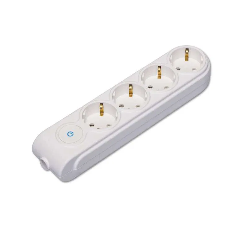 4-outlet extension cord with grounding safety shutters and switch Makel N4310000