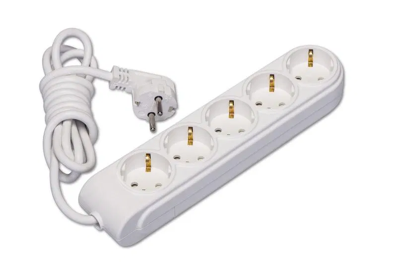 Extension cord 5x5m with grounding 16A IP20 PVS 3x1.5 shutter Makel N5210064