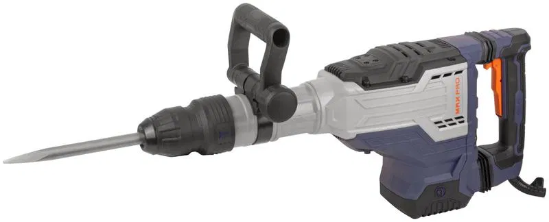 Молоток отбойный электрический 1700Вт 200-2100уд/мин 45Дж SDS-MAX 11.5кг резиновый кабель дополнительные щетки кейс MAX-PRO 85106