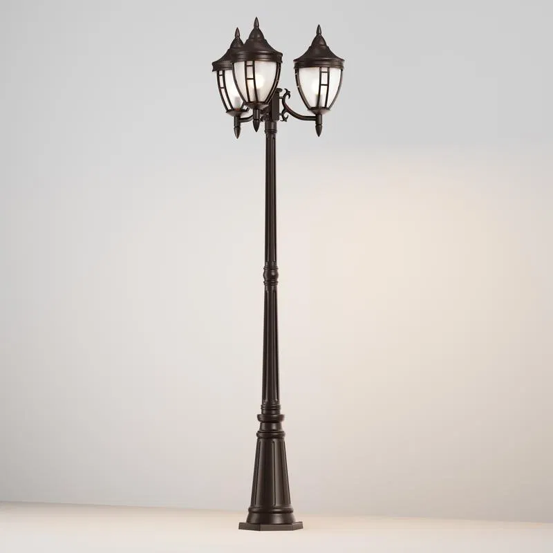 Светильник Rivoli 3х60Вт E27 IP44 садово-парковый Maytoni O026FL-03B