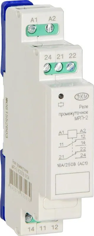 Реле промежуточное МРП-2 ACDC12В УХЛ4 Меандр A8302-16932467