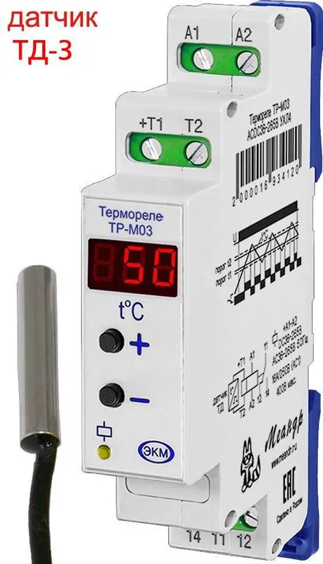 Реле температурное ТР-М03 ACDC10-30B УХЛ4 с ТД-3 (спец.) Меандр A8302-16934205