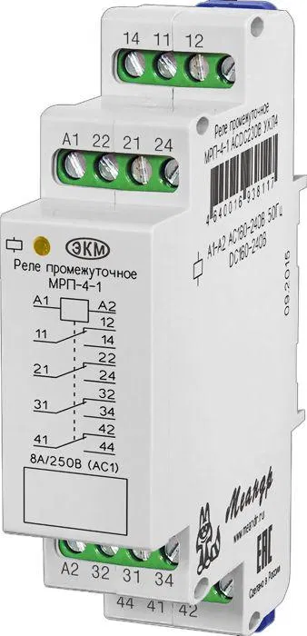 Реле промежуточное МРП-4-1 ACDC110В УХЛ2 (спец.) Меандр A8302-16938087