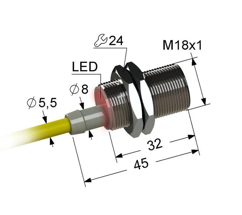 Выключатель бесконтактный PS2-18M45-8B31-Z (ВБ2.18М.45.5.3.1.Z) МЕГА-К A8010-02839213