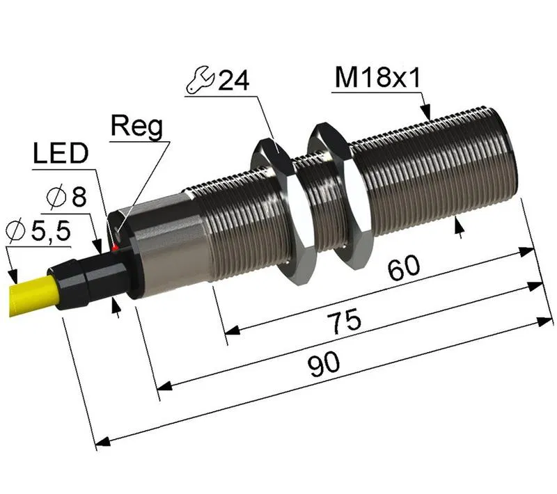 Выключатель бесконтактный PS1-18M90-5B11-Z (ВБ1.18М.90.5.1.1.Z) МЕГА-К A8010-79680060