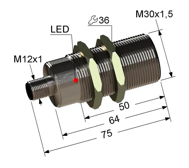 Выключатель бесконтактный PS2-30M75-10B51-C4 (ВБ2.30М.75.10.5.1.C4) МЕГА-К A8010-79684716