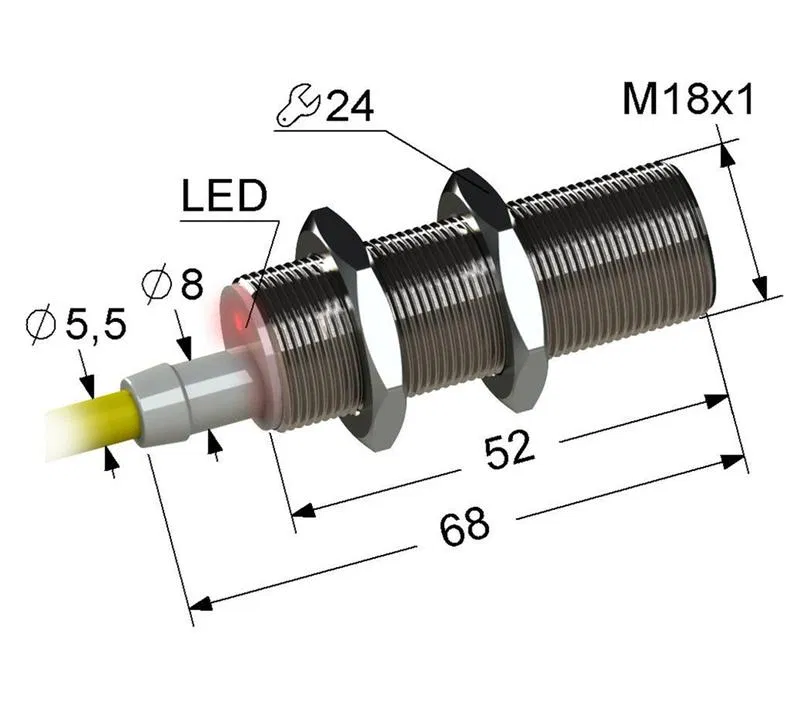 Выключатель бесконтактный PS2-18M68-8B11-Z (ВБ2.18М.68.5.1.1.Z) МЕГА-К A8010-80087002