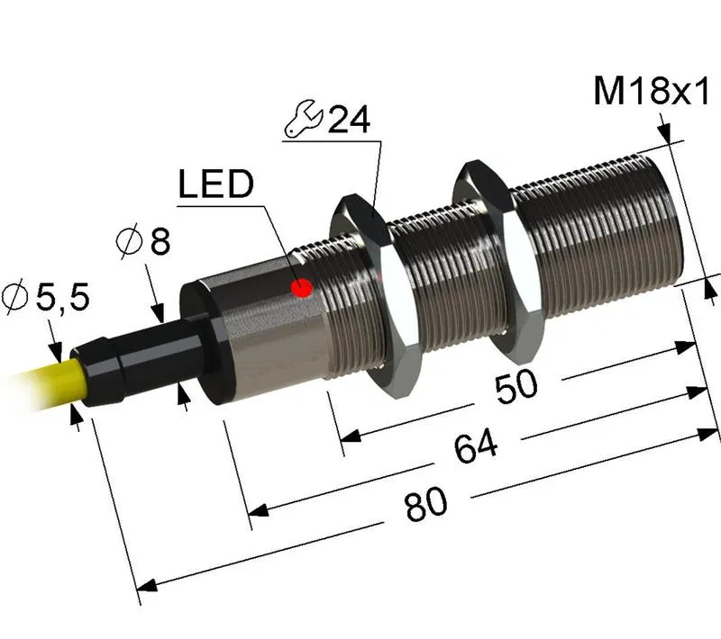 Выключатель бесконтактный PS2-18M80-5B21-Z (ВБ2.18М.80.5.2.1.Z) МЕГА-К A8010-80087217