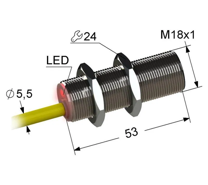 Выключатель бесконтактный PS2-18M53-8B11-K (ВБ2.18М.53.5.1.1.К) МЕГА-К A8010-80087620