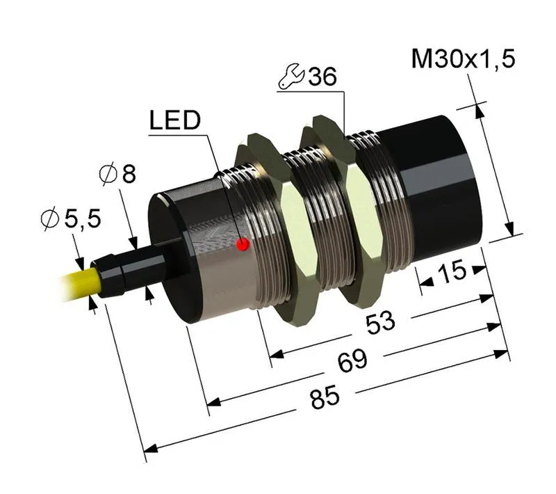 Выключатель бесконтактный PS2-30M85-15N74-Z (ВБ2.30М.85.15.7.4.Z) МЕГА-К A8010-80088184