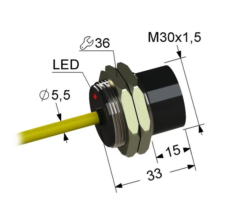 Выключатель бесконтактный PS2-30M33-15N21-K (ВБ2.30М.33.15.2.1.K) МЕГА-К A8010-80088238