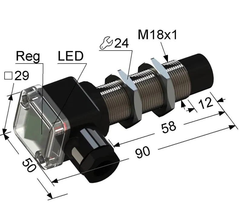 Выключатель бесконтактный PS1-18M90-15N51-B (ВБ1.18М.90.10.1.1.В) МЕГА-К A8010-T1611