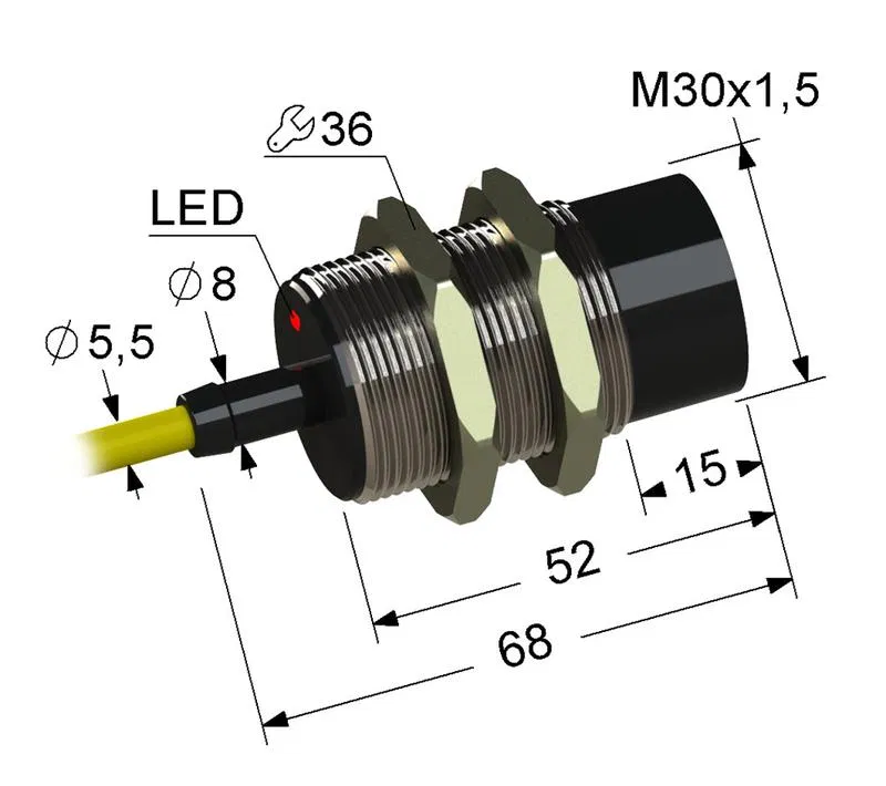 Выключатель бесконтактный PS2-30M68-15N11-Z (ВБ2.30М.68.15.1.1.Z) МЕГА-К A8010-T1612