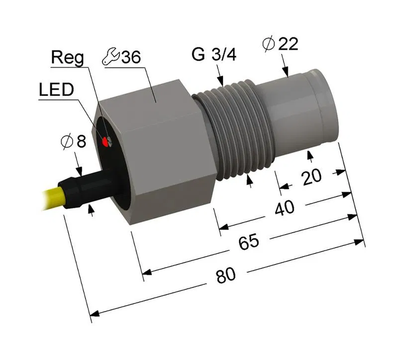 Выключатель бесконтактный PS1Y-34G80-3N11-Z (ВБ1У.G3/4.80.3.1.1.Z) МЕГА-К A8010-T1667