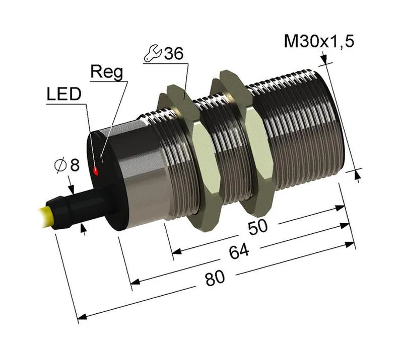 Выключатель бесконтактный PS1-30M80-10B11-Z (ВБ1.30М.80.10.1.1.Z) МЕГА-К A8010-T200054996