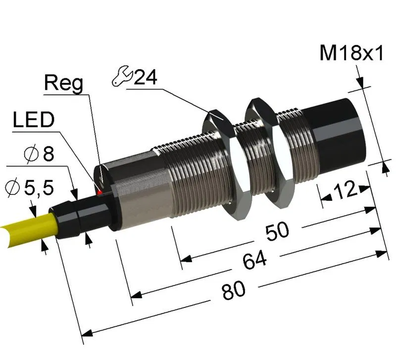 Выключатель бесконтактный PS2-18M80-8N51-Z (ВБ2.18М.80.8.5.1.Z) МЕГА-К A8010-T200058713