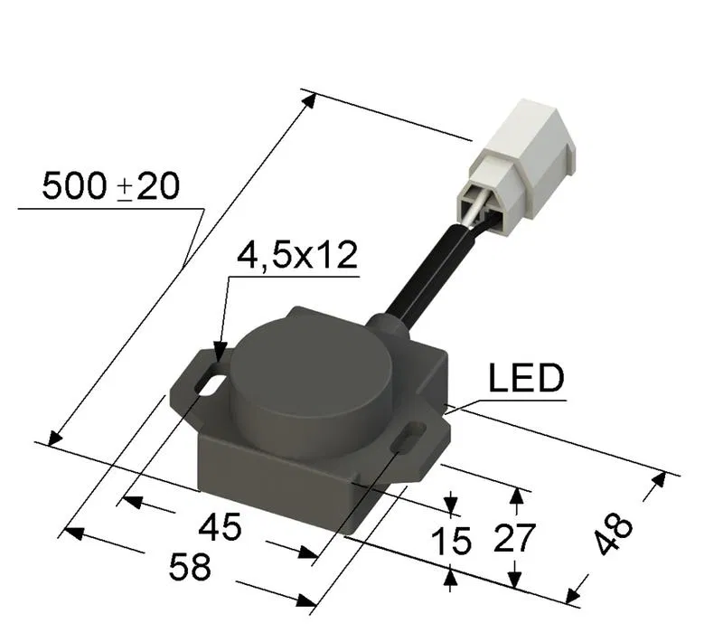 Выключатель бесконтактный PS2A-44-12B11-K (ВБ2A.44.xx.12.1.1.К) МЕГА-К A8010-T91127060