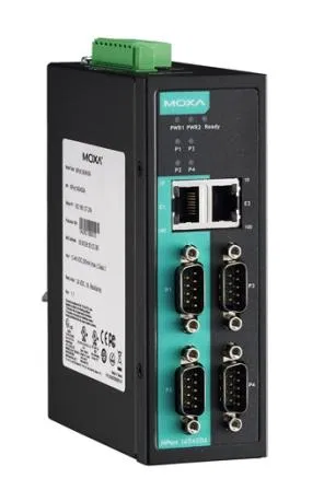 NPort IA5450A Server 4-port RS-232/422/485 advanced DB9 dual 10/100BaseT(X) MOXA 282140