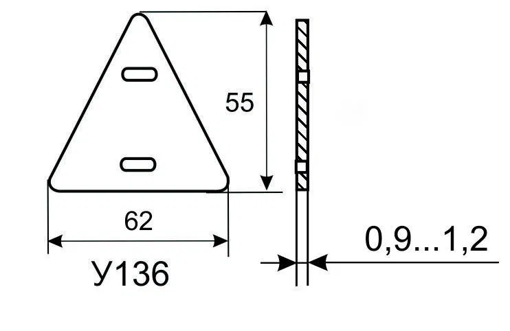Cable marking tag U-136 (triangle) (pk.100pcs) Mikhnevo 019020 Mikhnevskiy ZEMI