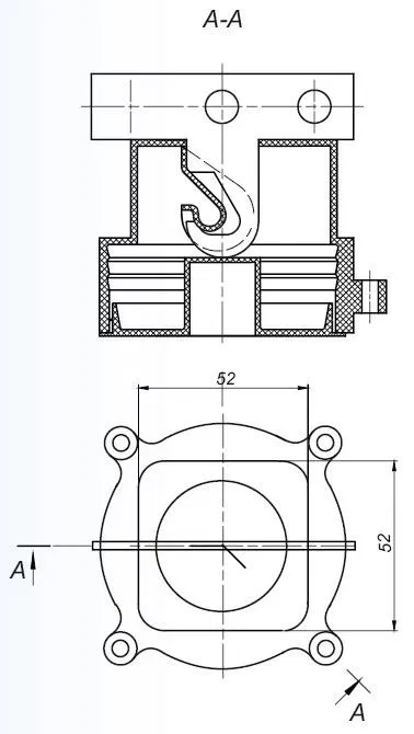 Ceiling box for mounting luminaire L253 Mikhnevo 019034 Mikhnevsky ZEMI